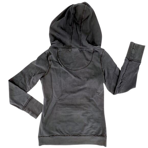 Mossimo Supply Co. (Target) Distressed Pullover Hoodie Small Black 100% Cotton - Picture 10 of 14